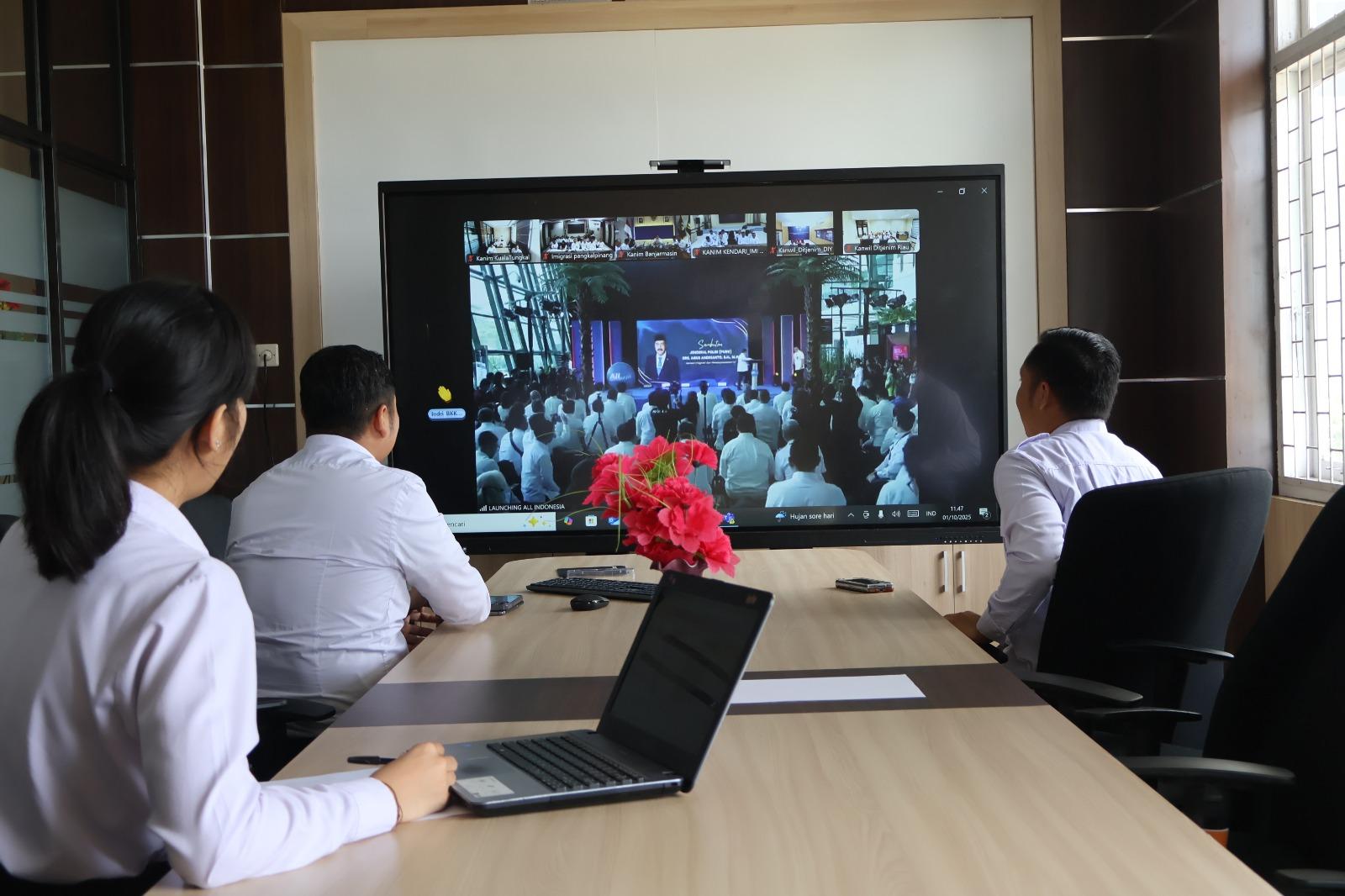Kantor Imigrasi Kelas II TPI Kuala Tungkal Ikuti Launching Sistem All Indonesia Secara Daring